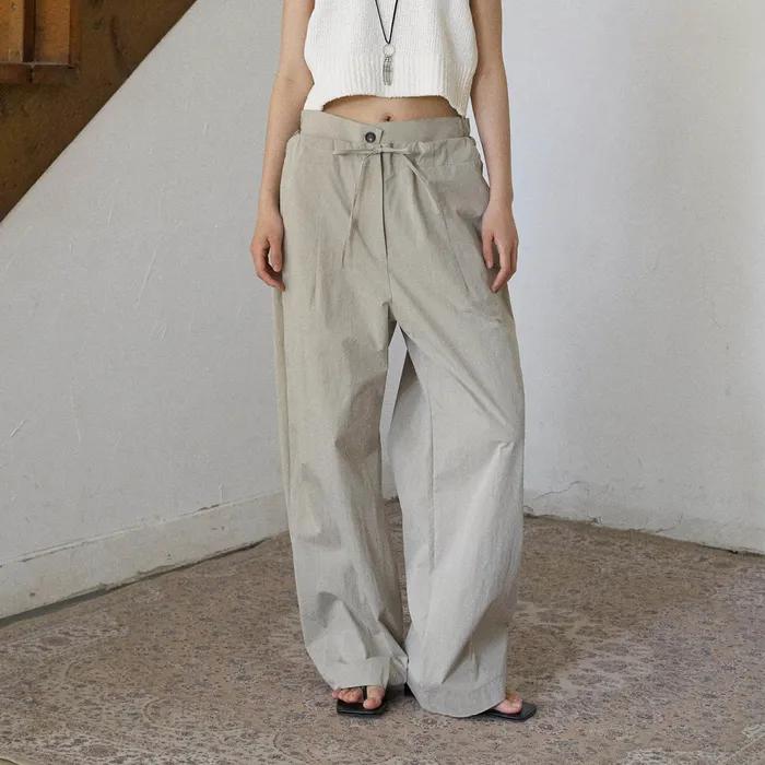 DOUBLE BELT OVERSIZED PANT KHAKI