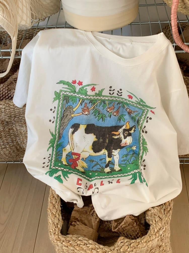 카우 반팔 티셔츠