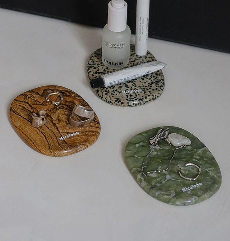 [모모피너츠] 천연 스톤 코스터 컵받침 오브제장식