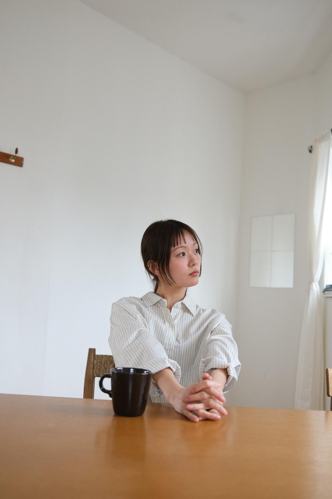 Washed cotton stripe shirt (2col)