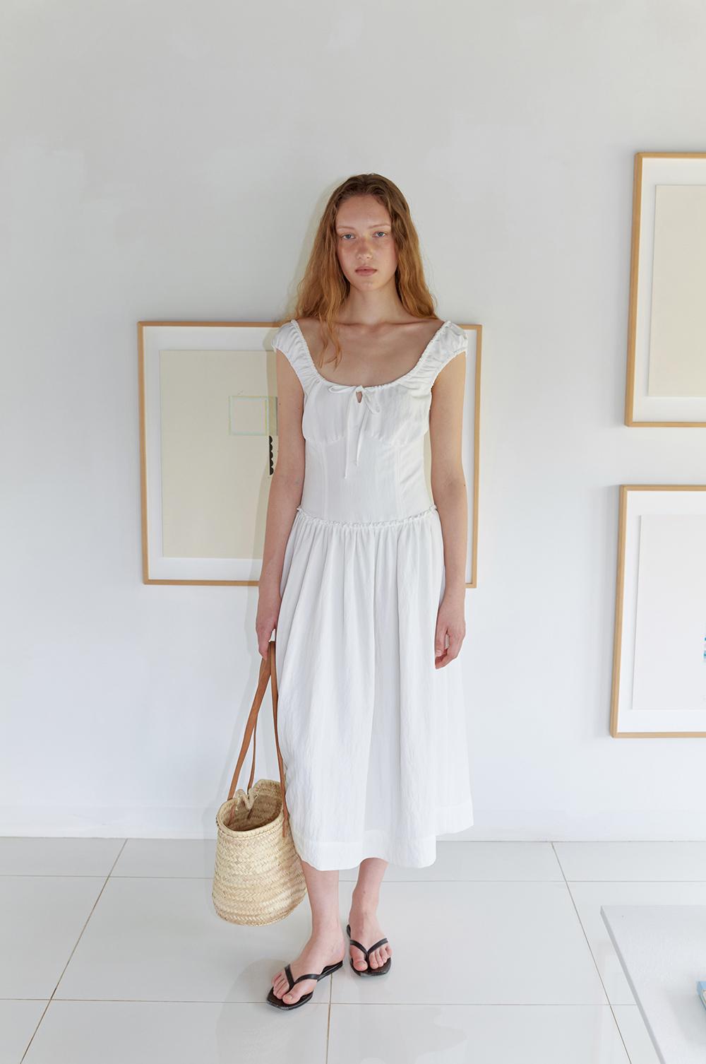 Matera Smoked Dress in White
