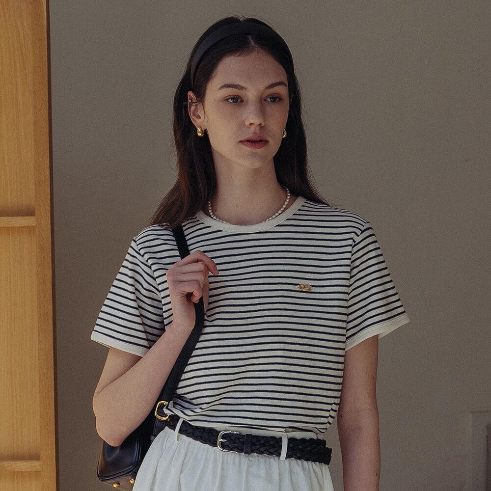 [예약배송]Cotton stripe T-shirt[2color]