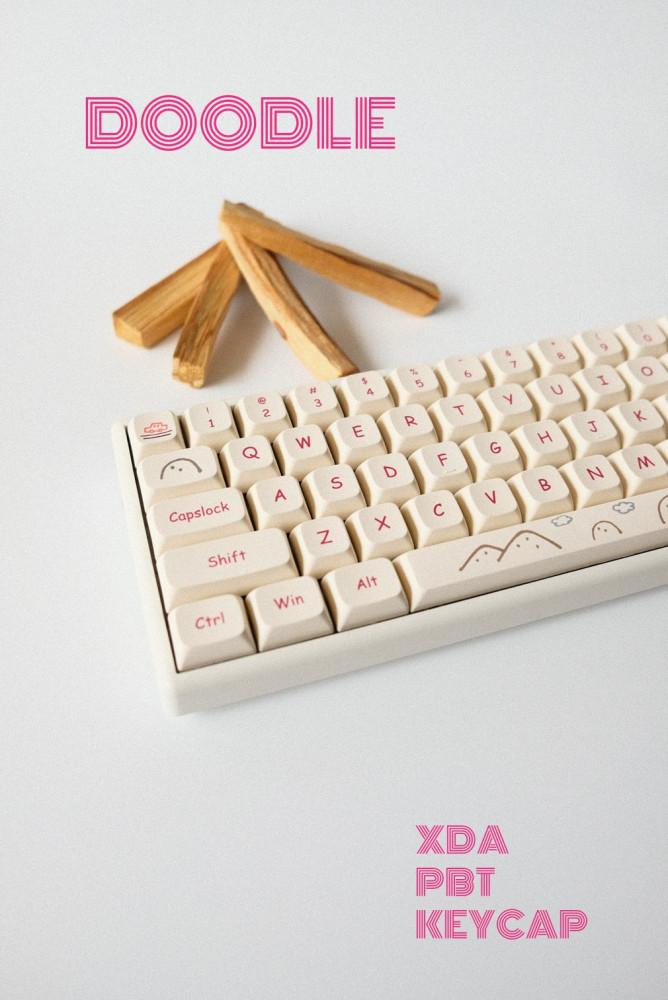 키캡버거 낙서 doodle 두들 키캡 PBT 염료승화 132키 XDA 크레용 한무무