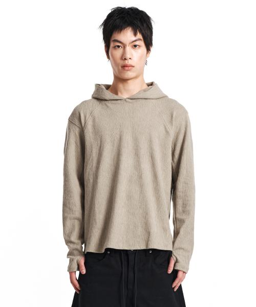 Frame Slub Knit Hoodie (Beige)