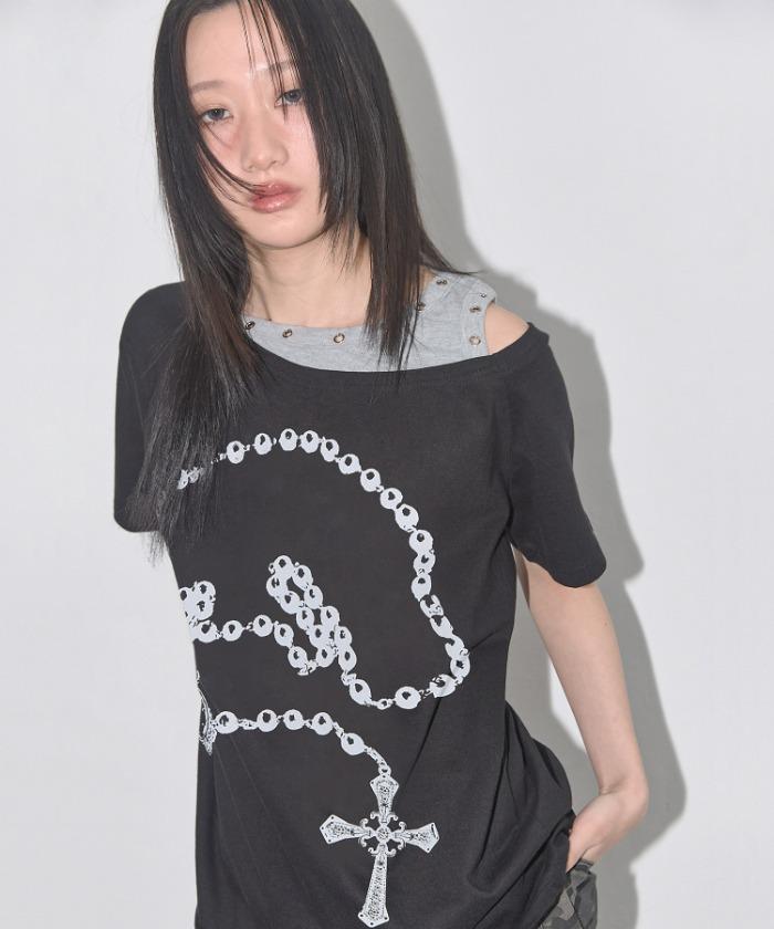 [99-DAY] ROSARY NOIRER TEE (BLACK) F25QB111