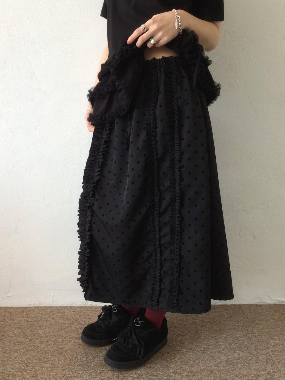 track line frill dot skirts 트랙 라인 프릴 도트 스커트