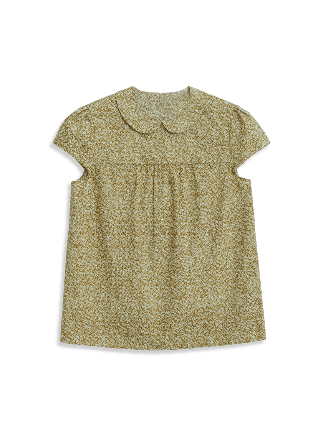 SHIRRING CAP SLEEVE BLOUSE (PANSY)