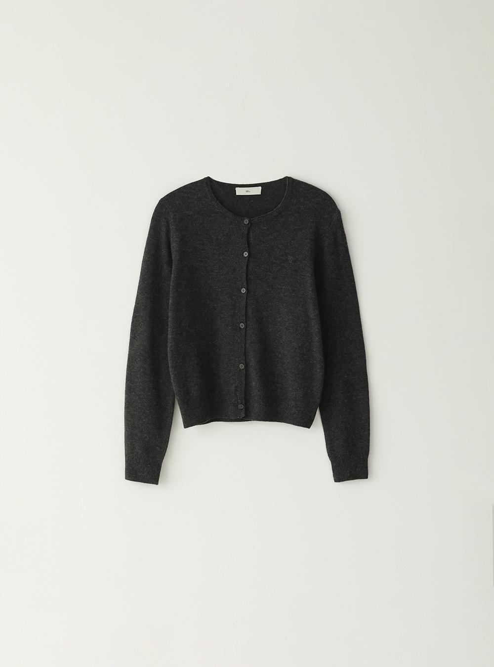 [re-order] tetu cashmere round cardigan (charcoal)