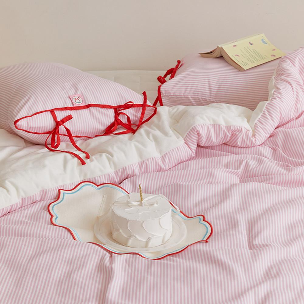 리본케이크 세미 극세사 차렵 이불 SS