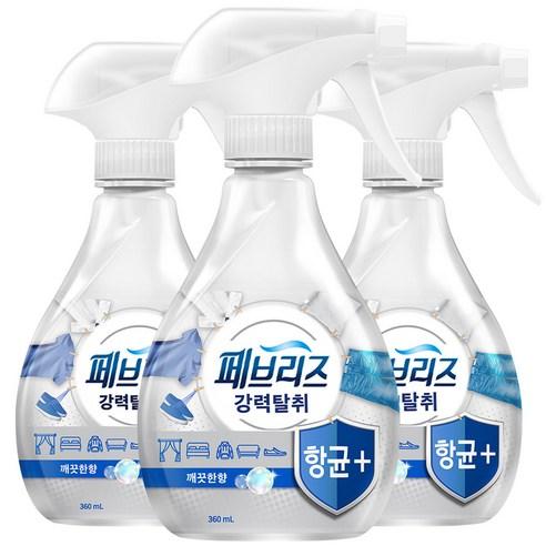 페브리즈 항균 플러스 섬유탈취제 깨끗한향 본품, 360ml, 3개 - 섬유탈취제 | 쿠팡