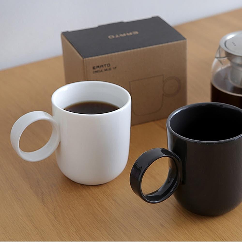 원 손잡이 라운드머그 머그컵 독특한 심플 핑크 홈카페