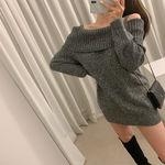 재입고/어스 오프숄더 니트 원피스