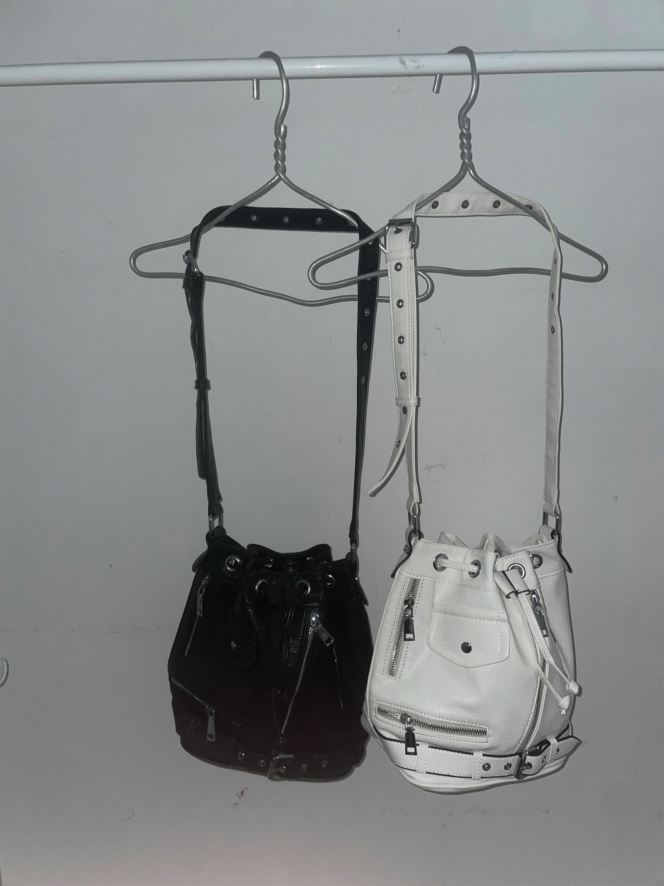 Leather bucket bag
