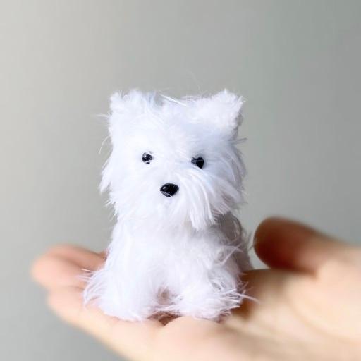 테리어를 닮은 복실이 인형 키링
