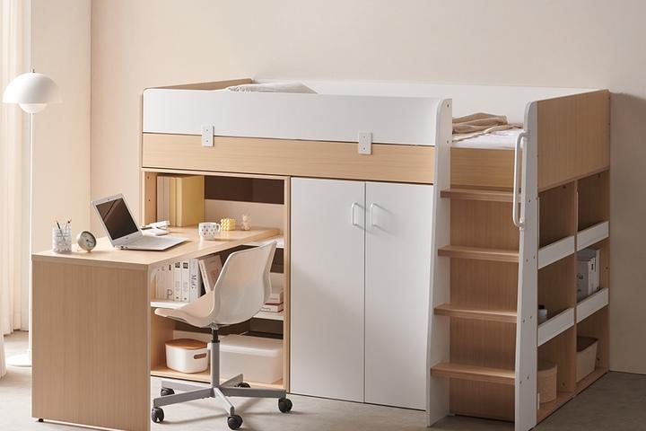 스토리쥬4 벙커침대 옷장+책상형 IKST405