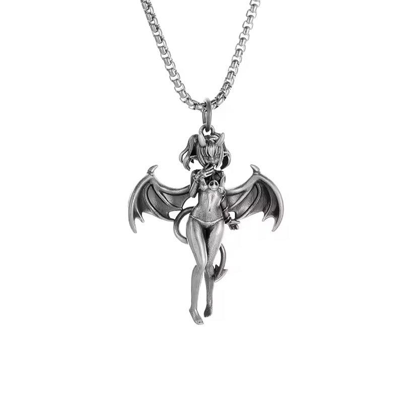 Devil girl metal Necklace