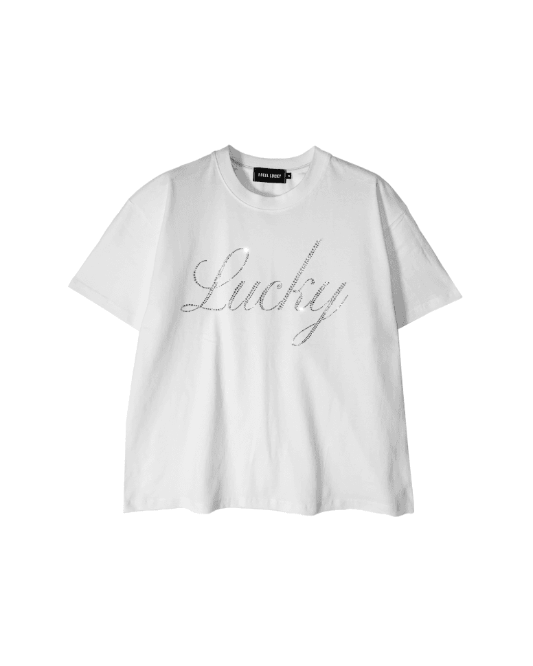 Lucky bling tshirt white