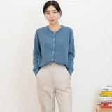 여성 봄 센터크 솔로 울 가디건