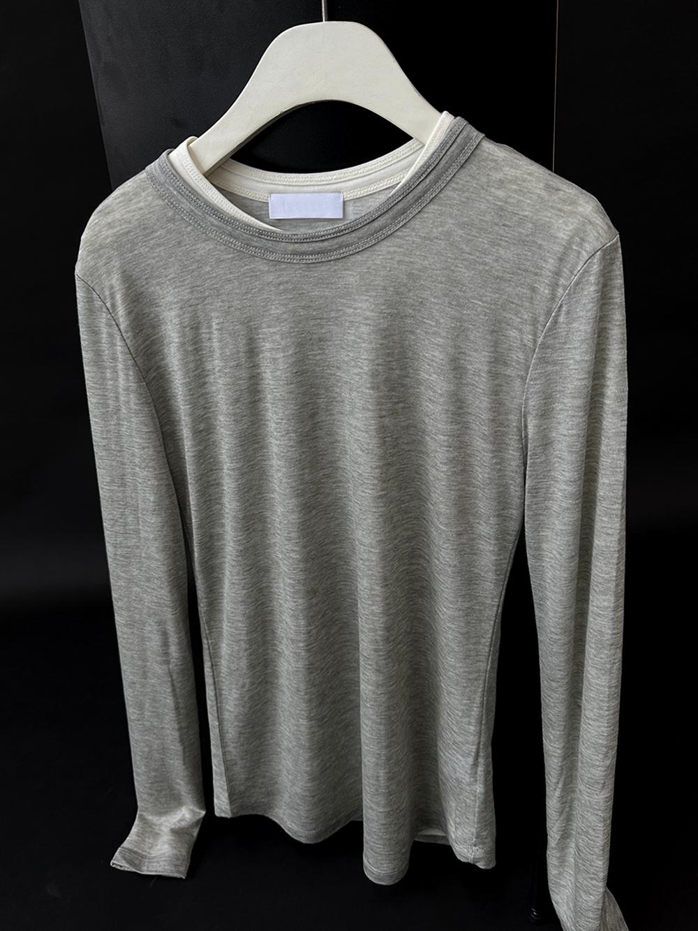 프라이데이재즈 울 텐셀 레이어드 티셔츠