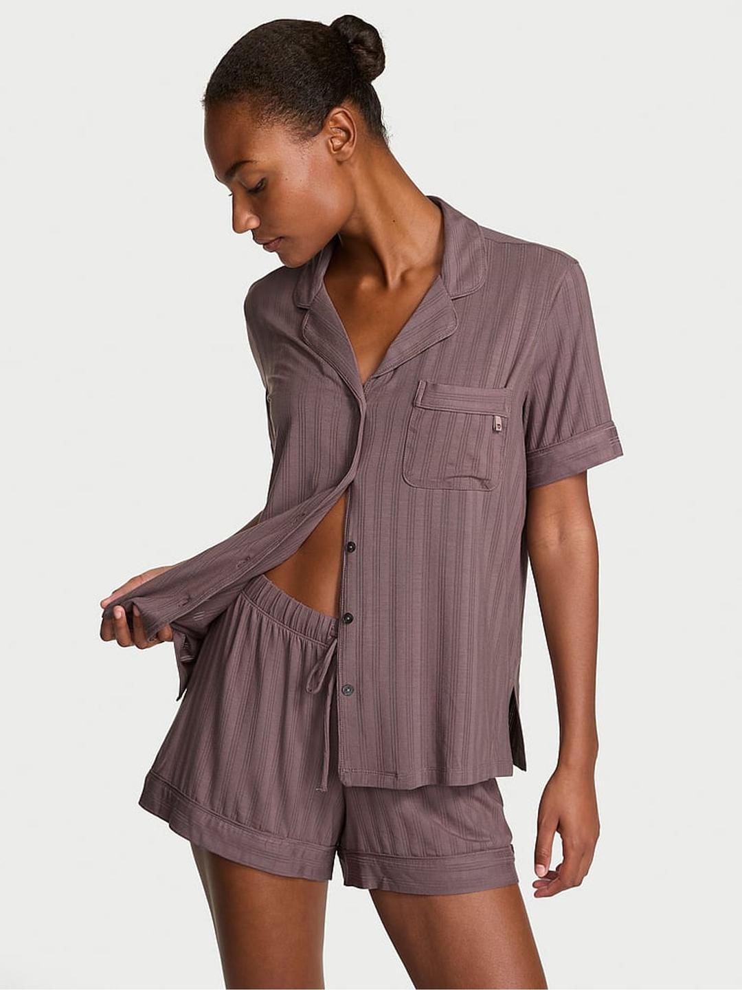 Cocoa Blush Brown Modal Short Pyjamas Set