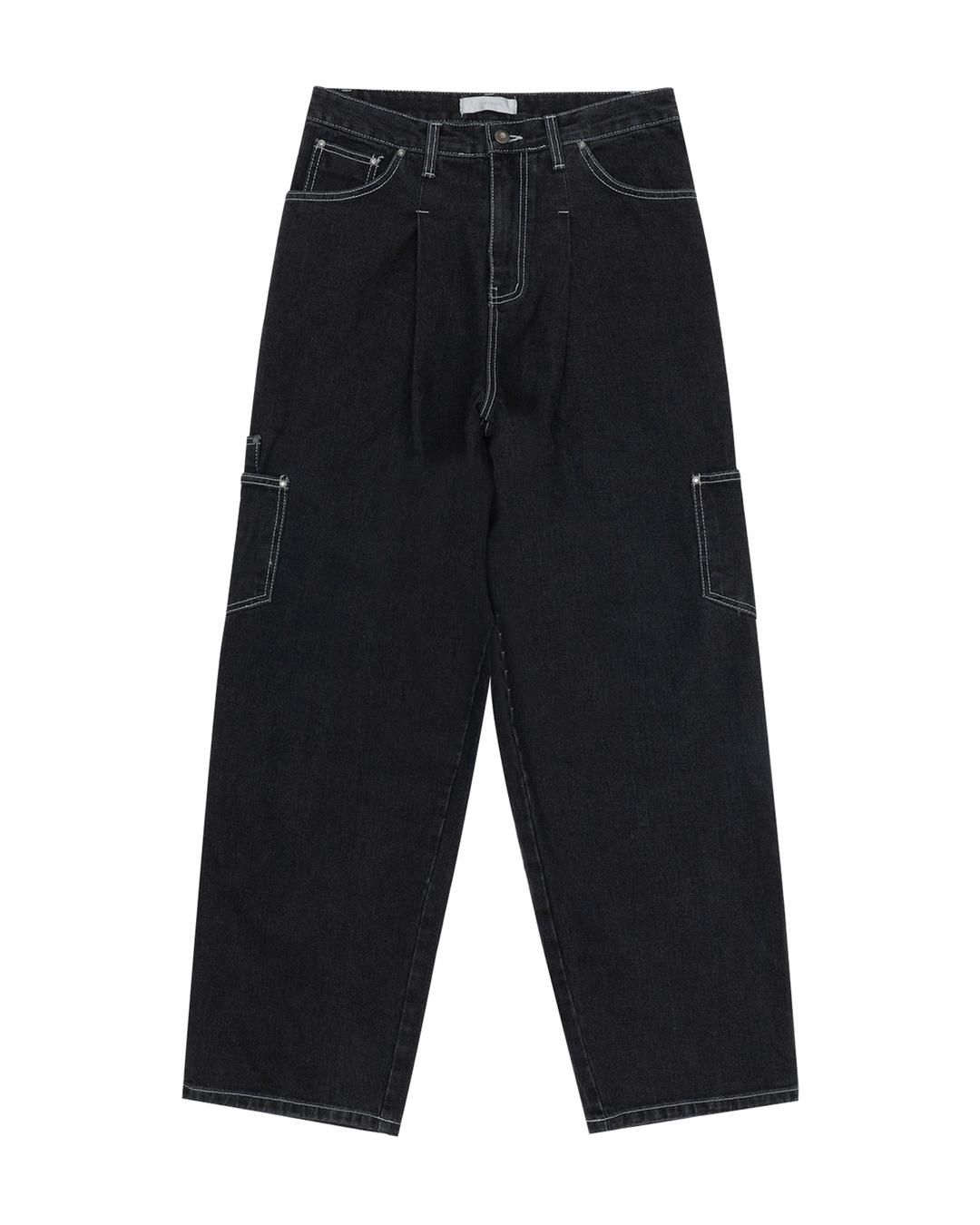 BOY DENIM CARGO (BLACK)