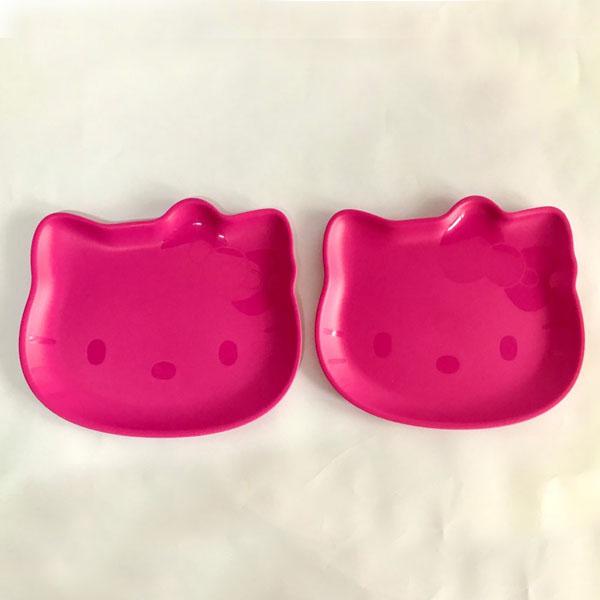 타파웨어 헬로키티 간식접시 접시 2P, 가로 23.5*세로..., 핑크, 2개