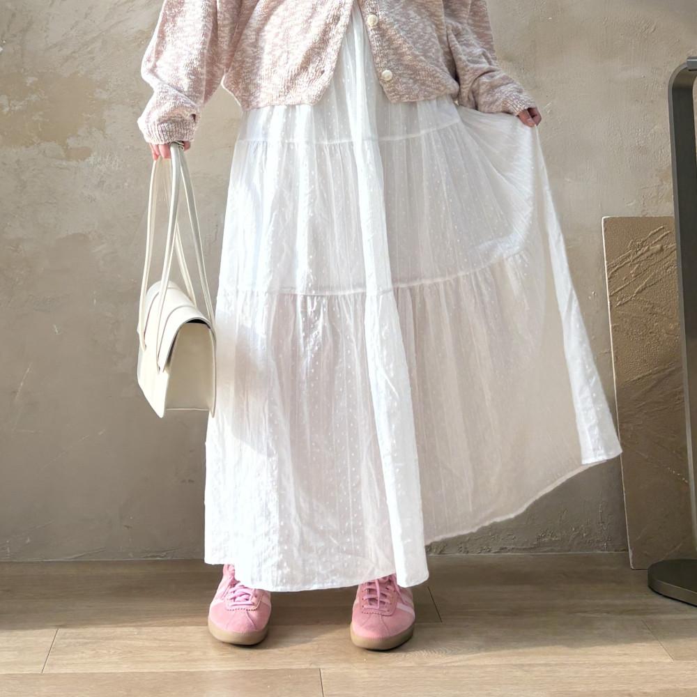 [빅사이즈/~88] 페어리 캉캉 밴딩 롱스커트 : 식스앤식스 SIXNSIX