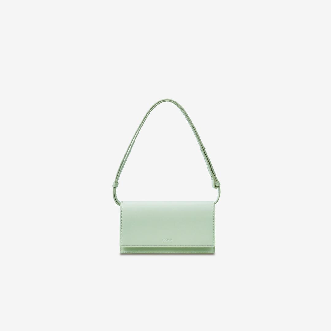폴뉴아 Mini Tribag Apple mint - Crinkle[08월 15일 순차출고 예약배송]