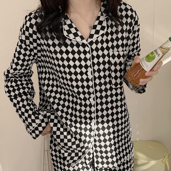 [모모]아멜리 아가일 체크 파자마 (2color)