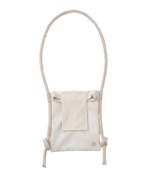 SHIRRING ROPE CROSS BAG IVORY