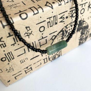 Green point beads necklace / 비즈목걸이