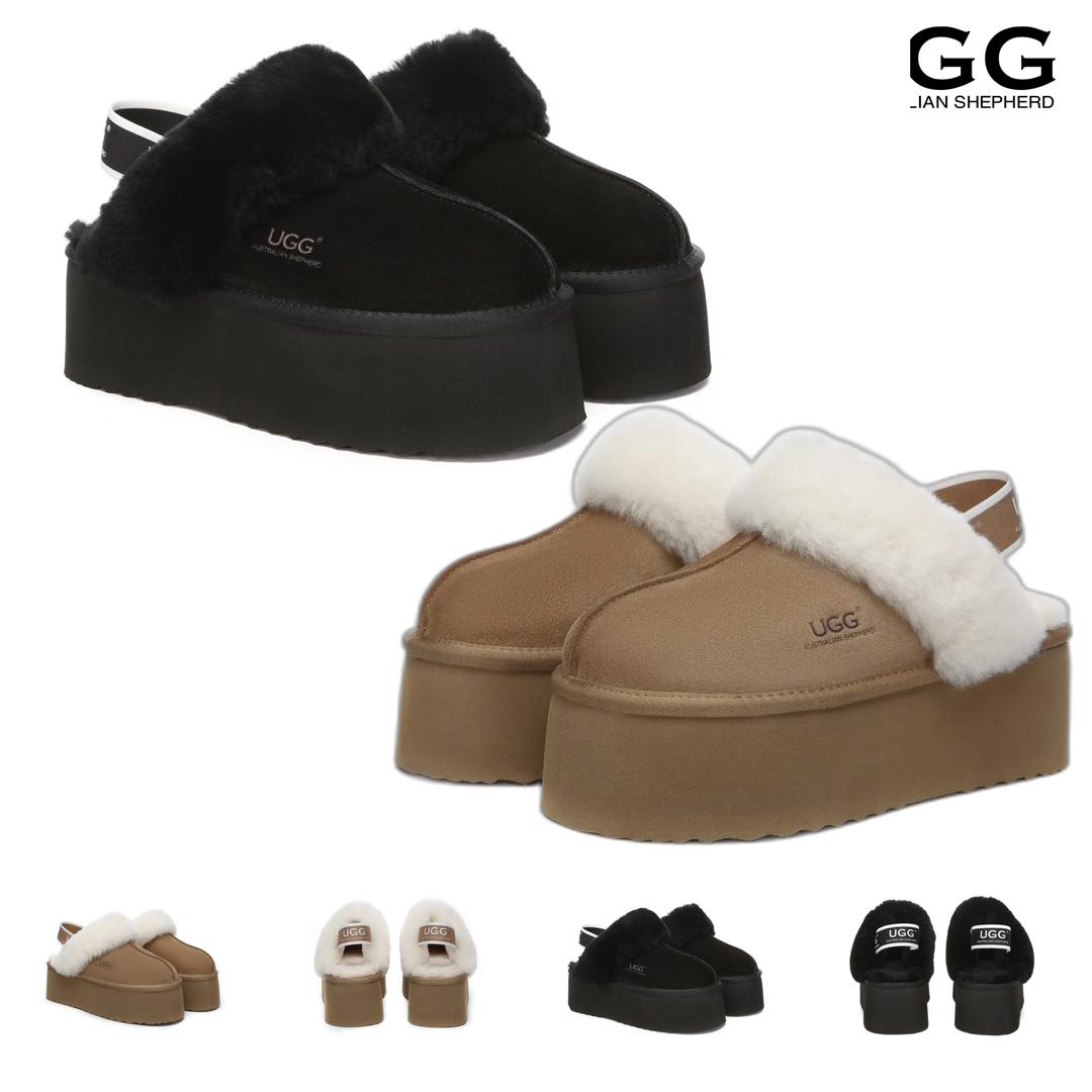 UGG 양털 슬리퍼 통굽 호주 에버 머핀 플러스 플랫폼 어그 AS2071