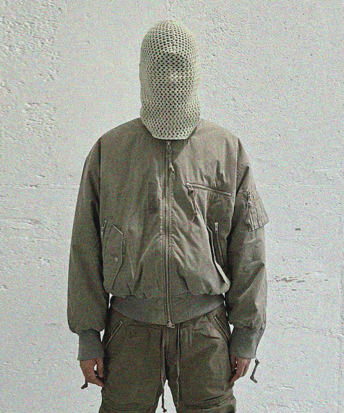 MULTI ZIPPER BOMBER JACKET [TAUPE]