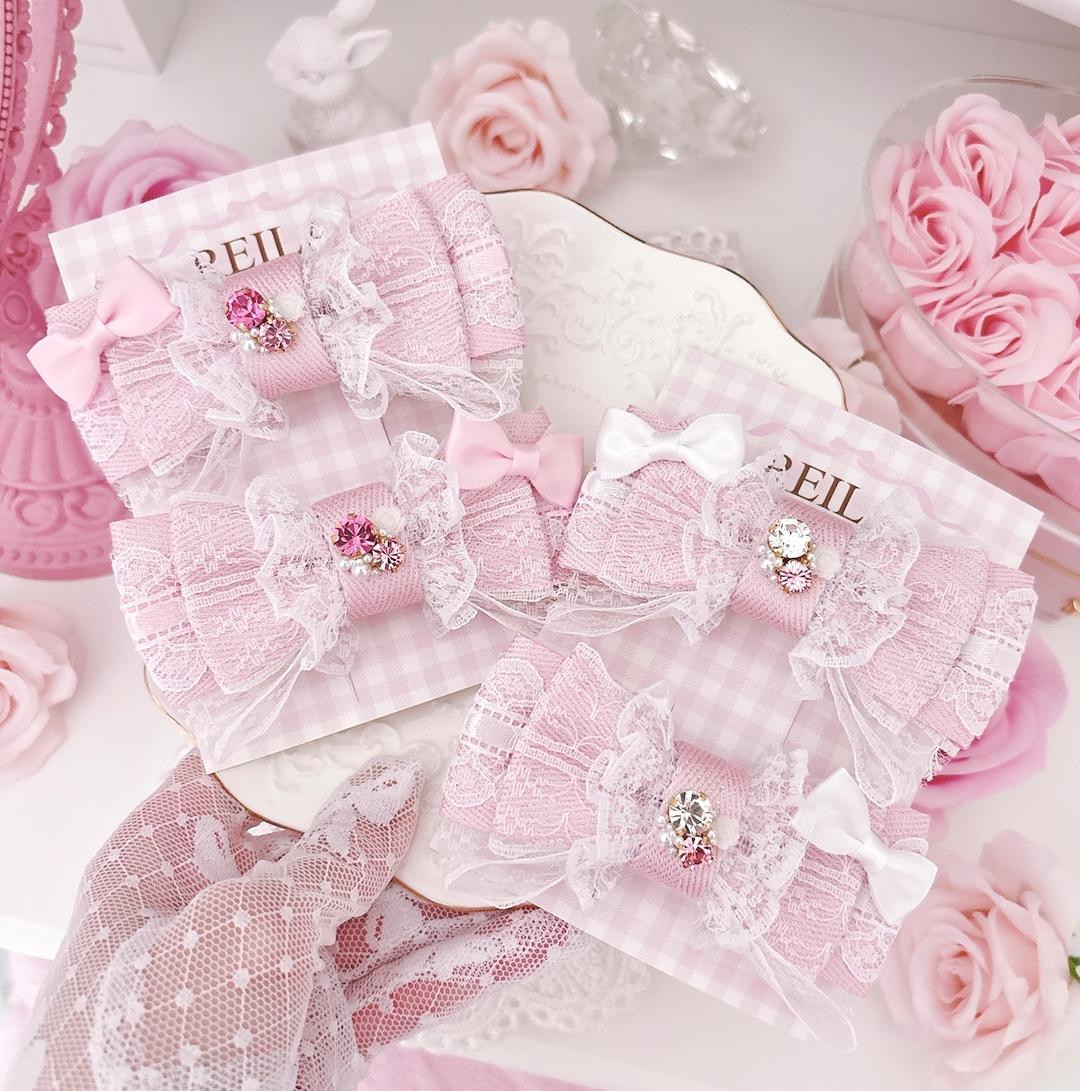 お姫様のドレスリボン♡(Hairclip2個) | REILA jewel salon powered by BASE