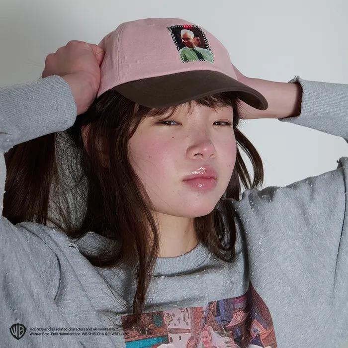 02. printed cap in pink
