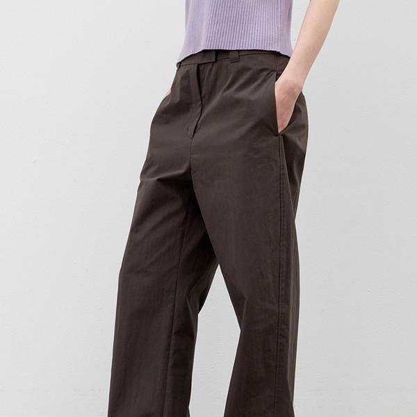[예약주문] Crisp Straight Slacks _ Ash Brown