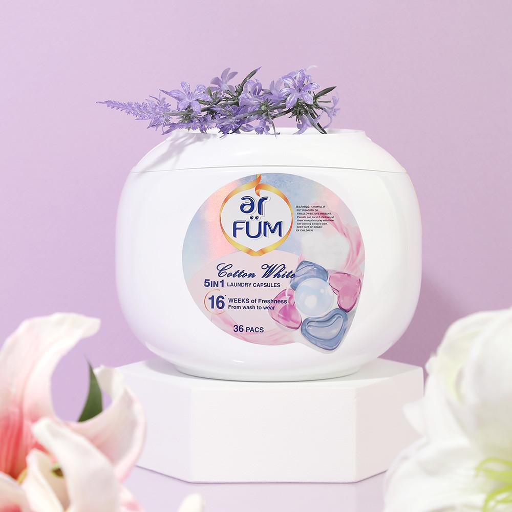 리미티드 에디션,아로퓸 5in1 캡슐세제 화이트 코튼 36개입 퍼퓸 세탁세제