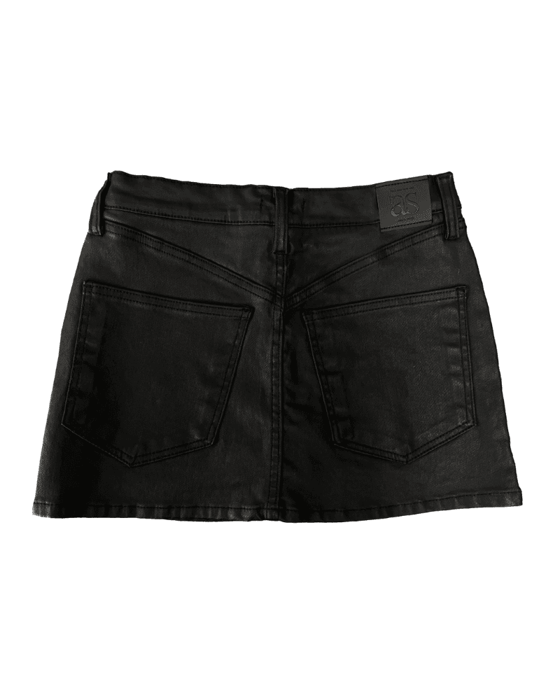 as”on Moss leather skirt