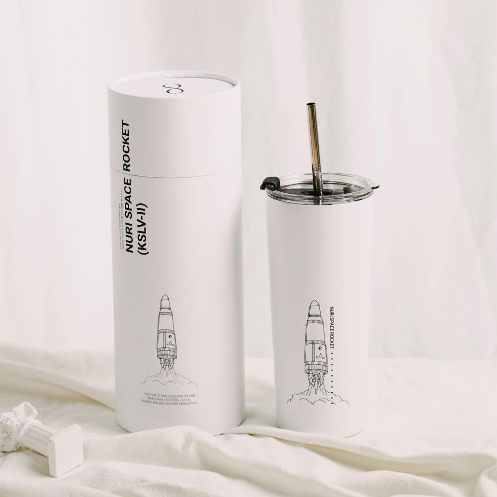 스텐 텀블러 빨대 누리호 우주 과학 굿즈 보온 보냉 (안될과학 모어사이언스)