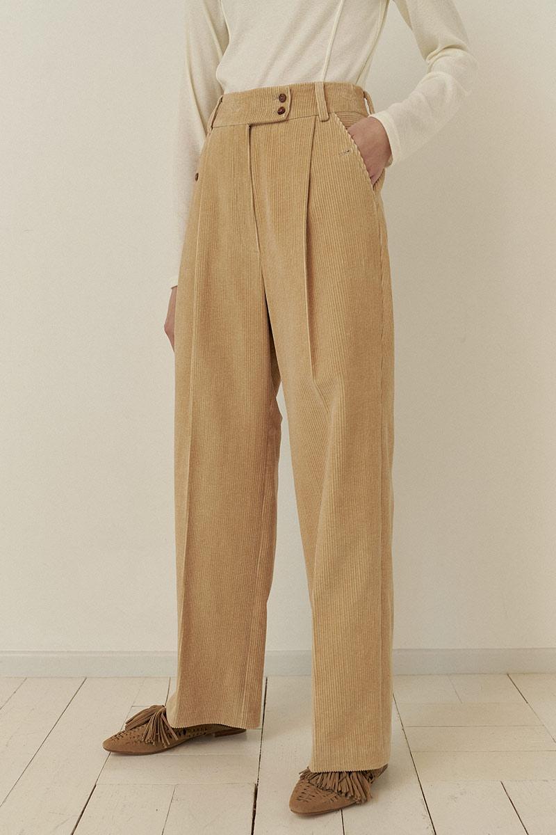 Pigcorduroy pants Beige