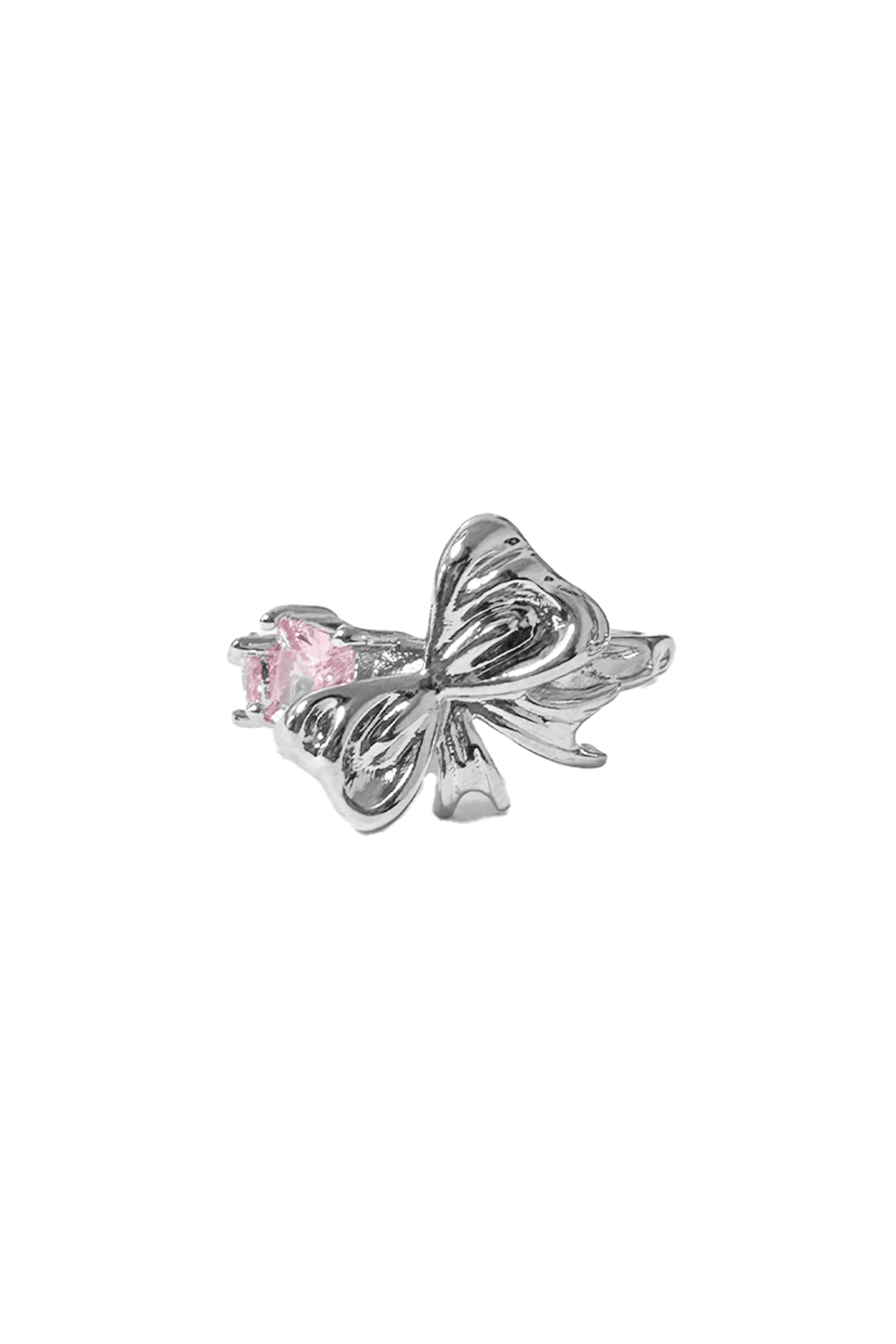 PINK CUBIC RIBBON RING