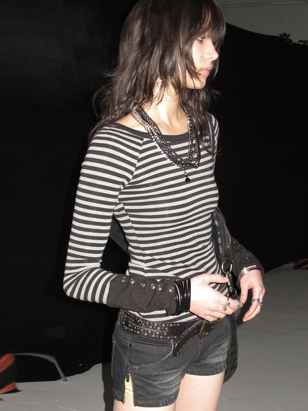 wearAndtear Striped punk style long sleeve