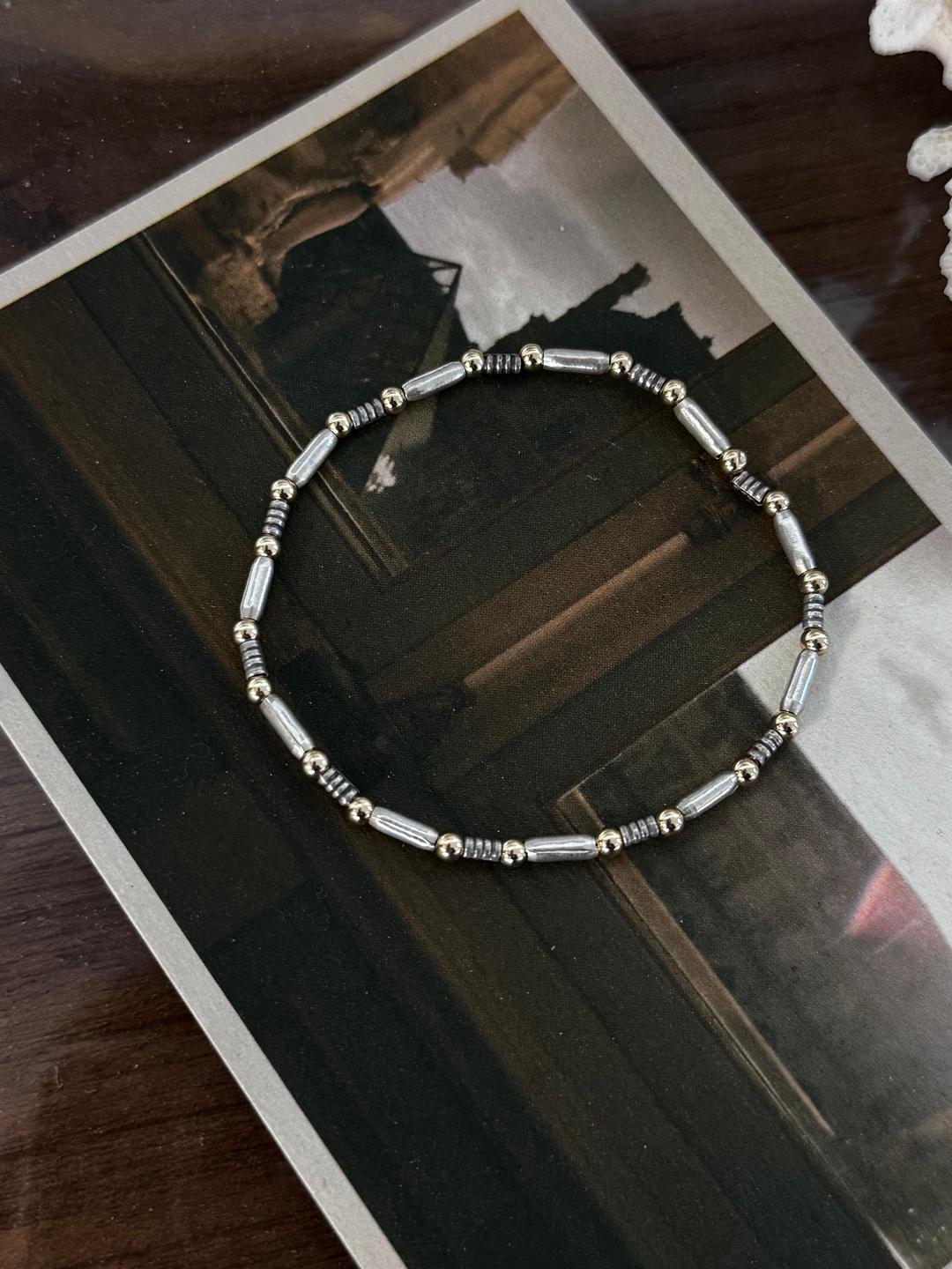 14k(GF) mini ball antique bracelet