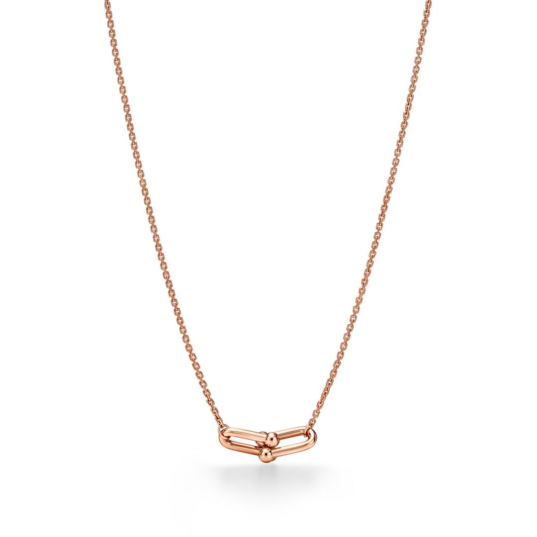 스몰 더블 링크 펜던트, 로즈 골드