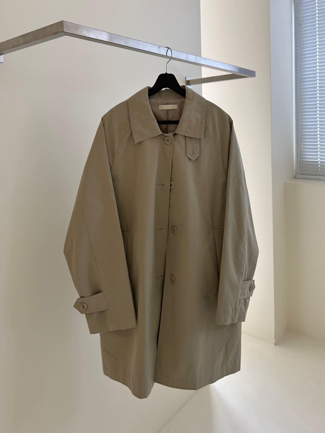Half Trench Coat (Khaki Beige, Navy)