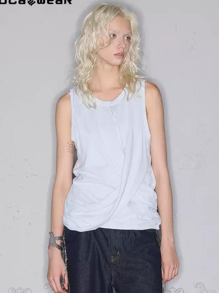 RocaWear Solid irregular twist sleeveless