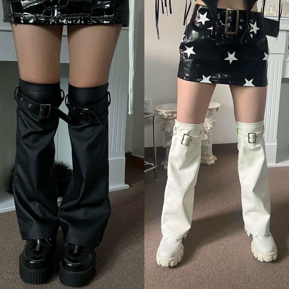 leather belt leg warmer/레더벨트레그워머