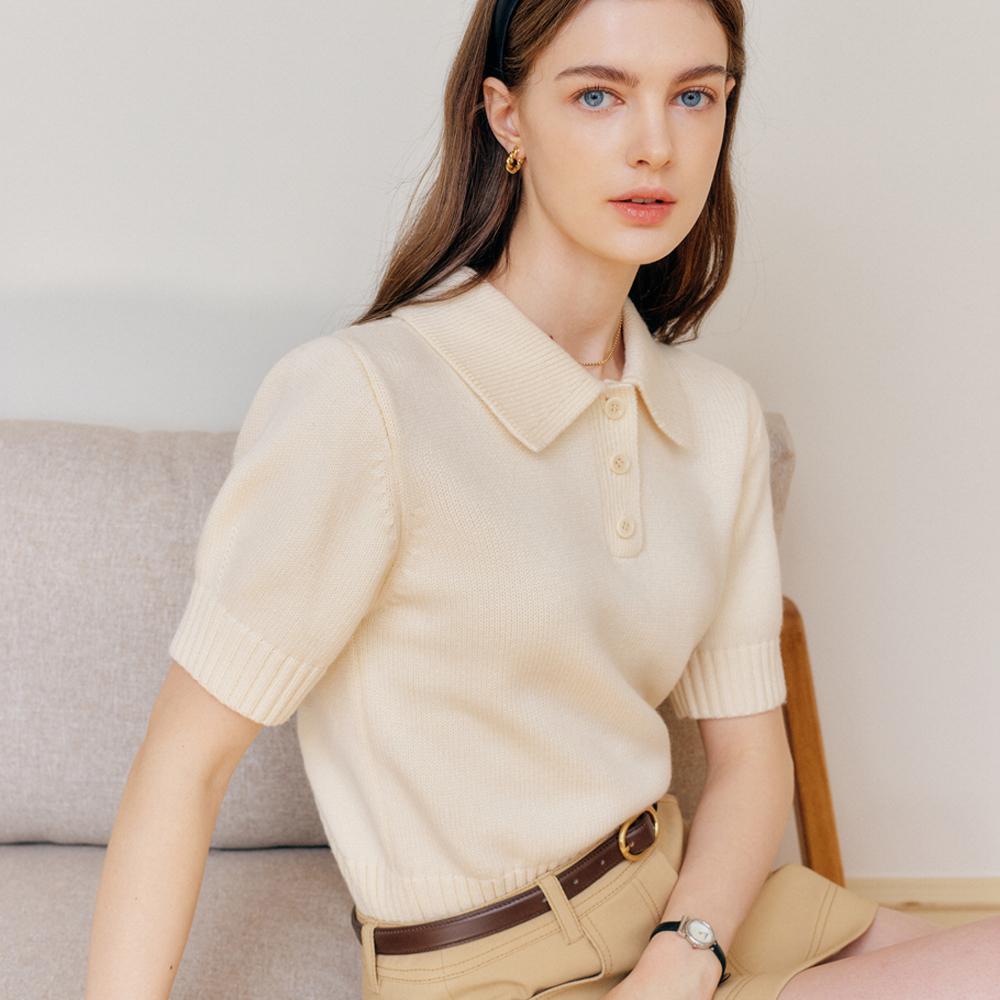 에린 칼라 니트 탑 / ERIN COLLAR KNIT TOP_5colors