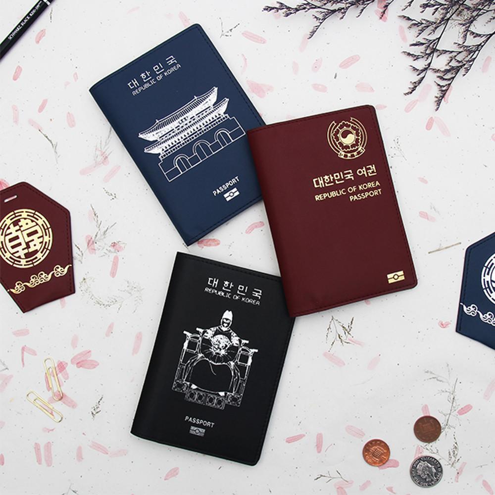 우리날아 여권케이스 4종 4컬러 여권지갑 이니셜 각인 서비스