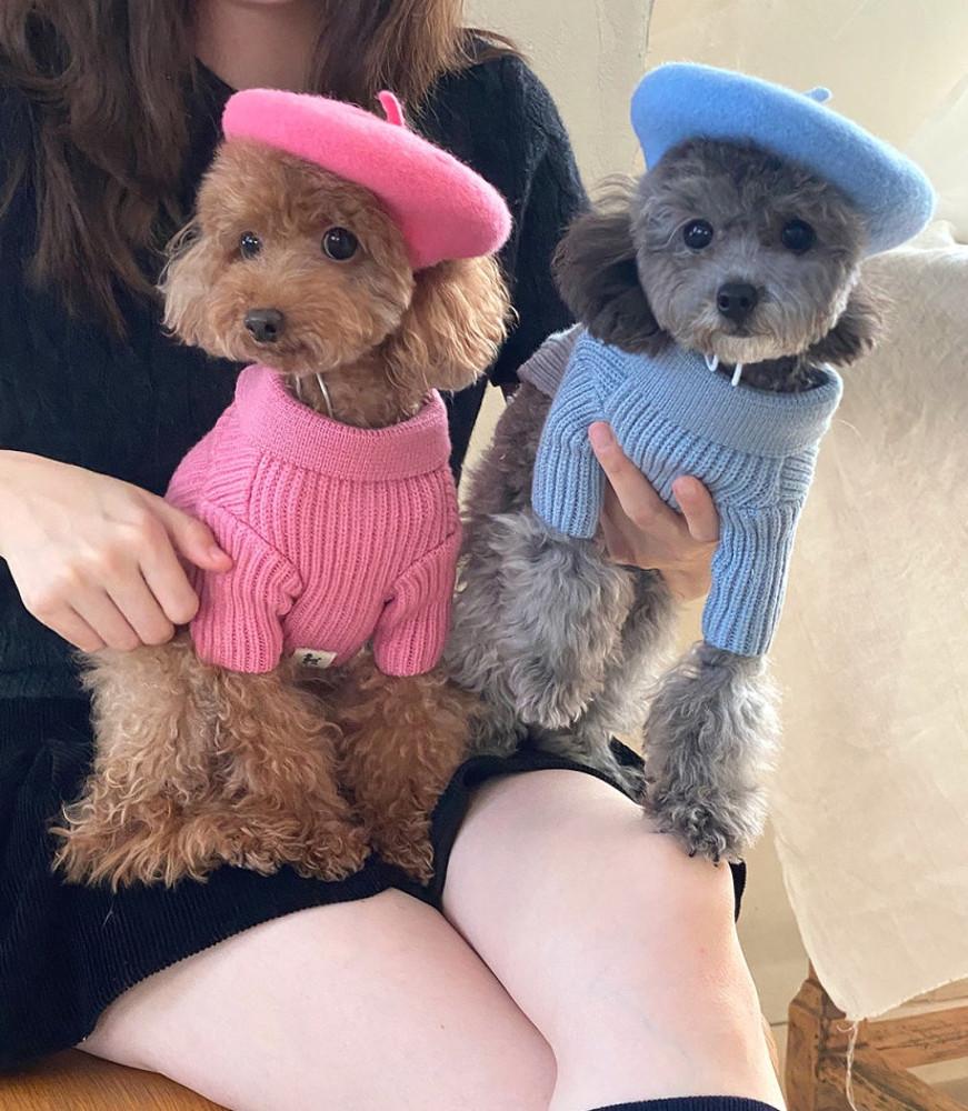 오구오구 강아지옷 베레모 모자 / S ~2XL